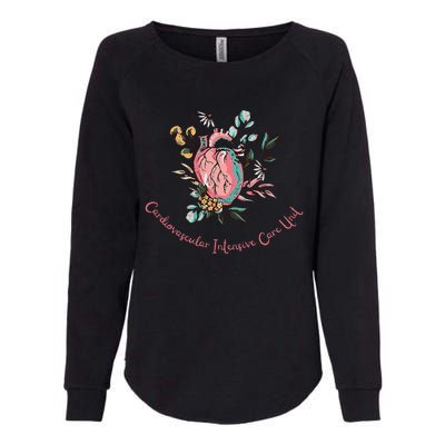 Anatomical Heart Cvicu Cardiovascular Intensive Care Unit Womens California Wash Sweatshirt