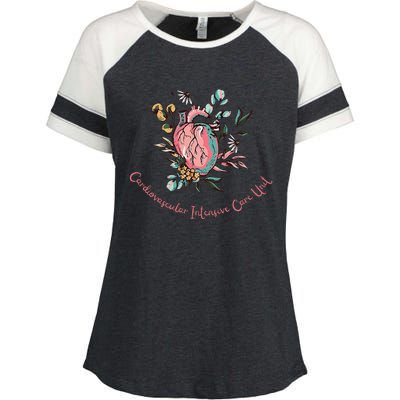 Anatomical Heart Cvicu Cardiovascular Intensive Care Unit Enza Ladies Jersey Colorblock Tee