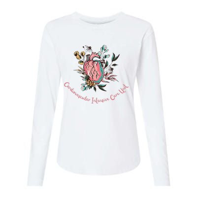 Anatomical Heart Cvicu Cardiovascular Intensive Care Unit Womens Cotton Relaxed Long Sleeve T-Shirt