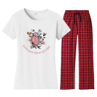 Anatomical Heart Cvicu Cardiovascular Intensive Care Unit Women's Flannel Pajama Set