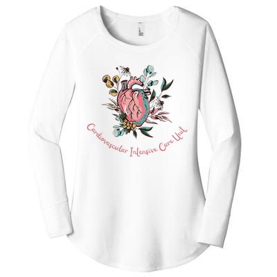 Anatomical Heart Cvicu Cardiovascular Intensive Care Unit Women's Perfect Tri Tunic Long Sleeve Shirt