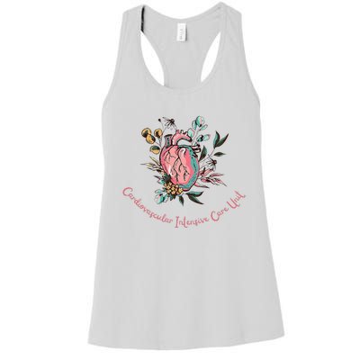 Anatomical Heart Cvicu Cardiovascular Intensive Care Unit Women's Racerback Tank