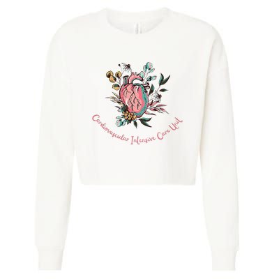 Anatomical Heart Cvicu Cardiovascular Intensive Care Unit Cropped Pullover Crew