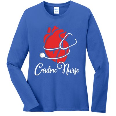 Anatomical Heart Cardiac Nurse Parts Of Heart Cardiac Nurse Cool Gift Ladies Long Sleeve Shirt