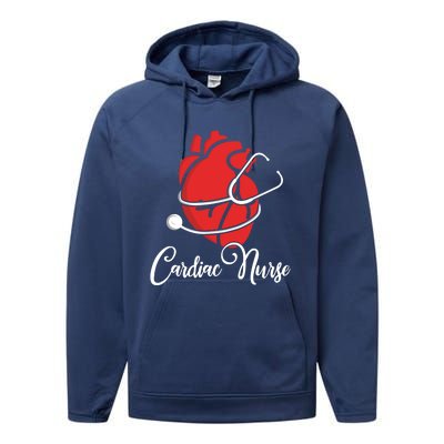 Anatomical Heart Cardiac Nurse Parts Of Heart Cardiac Nurse Cool Gift Performance Fleece Hoodie