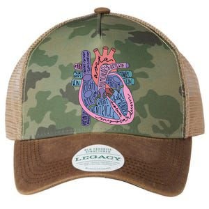 Anatomy Heart Cardiac Anatomy Medical Science School Gift Legacy Tie Dye Trucker Hat