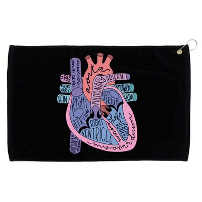 Anatomy Heart Cardiac Anatomy Medical Science School Gift Grommeted Golf Towel