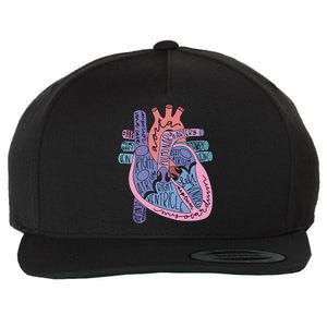 Anatomy Heart Cardiac Anatomy Medical Science School Gift Wool Snapback Cap