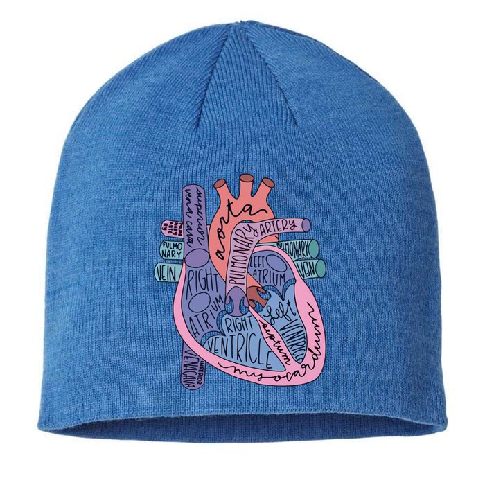 Anatomy Heart Cardiac Anatomy Medical Science School Gift Sustainable Beanie