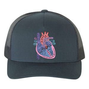 Anatomy Heart Cardiac Anatomy Medical Science School Gift Yupoong Adult 5-Panel Trucker Hat