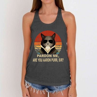 Alexander Hamilton Cat Women's Knotted Racerback Tank