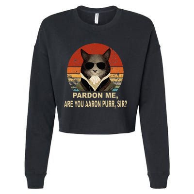 Alexander Hamilton Cat Cropped Pullover Crew