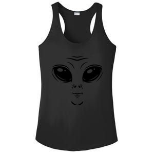 Alien Halloween Costume Cosmic Green Alien Face Halloween Ladies PosiCharge Competitor Racerback Tank