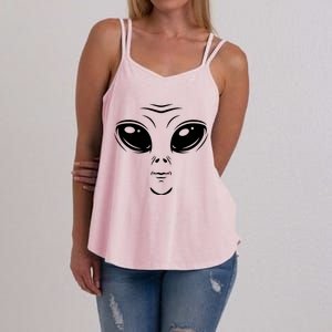 Alien Halloween Costume Cosmic Green Alien Face Halloween Women's Strappy Tank