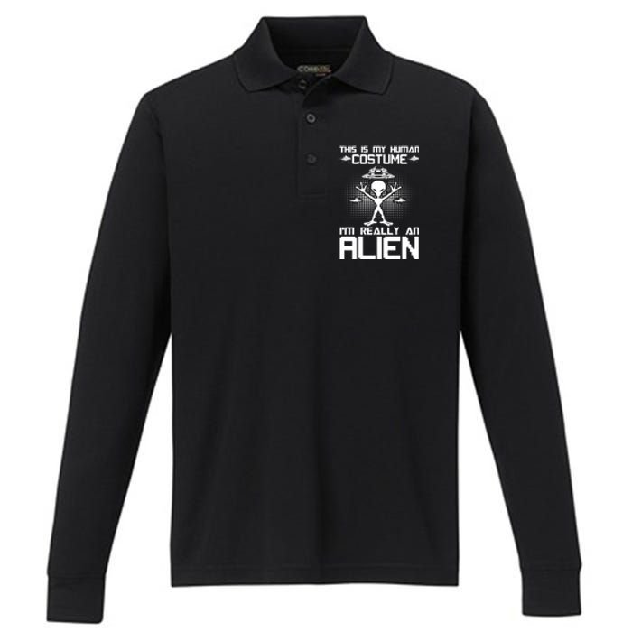 Alien Human Costume Reveal Performance Long Sleeve Polo