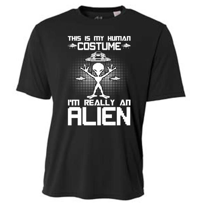 Alien Human Costume Reveal Cooling Performance Crew T-Shirt