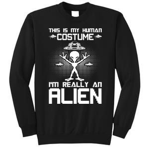 Alien Human Costume Reveal Sweatshirt