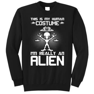 Alien Human Costume Reveal Sweatshirt