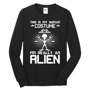 Alien Human Costume Reveal Tall Long Sleeve T-Shirt