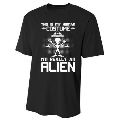 Alien Human Costume Reveal Performance Sprint T-Shirt