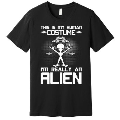 Alien Human Costume Reveal Premium T-Shirt