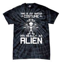 Alien Human Costume Reveal Tie-Dye T-Shirt