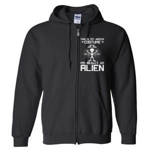 Alien Human Costume Reveal Full Zip Hoodie