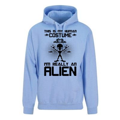 Alien Human Costume Reveal Unisex Surf Hoodie