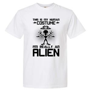 Alien Human Costume Reveal Garment-Dyed Heavyweight T-Shirt