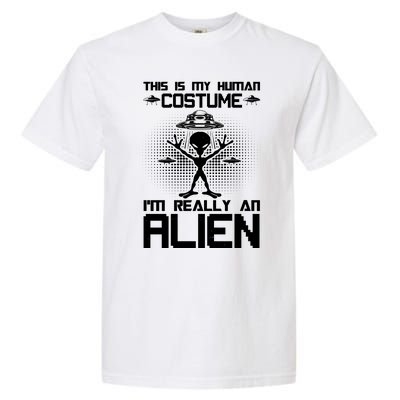 Alien Human Costume Reveal Garment-Dyed Heavyweight T-Shirt