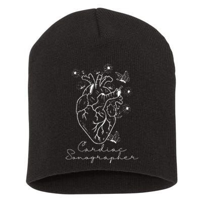 Anatomical Heart Cardiac Sonographer Rdcs Echocardiographer Short Acrylic Beanie