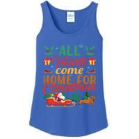 All Hearts Come Home For Christmas Santa Claus Snow Advent Meaningful Gift Ladies Essential Tank