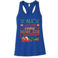 All Hearts Come Home For Christmas Santa Claus Snow Advent Meaningful Gift Women's Racerback Tank