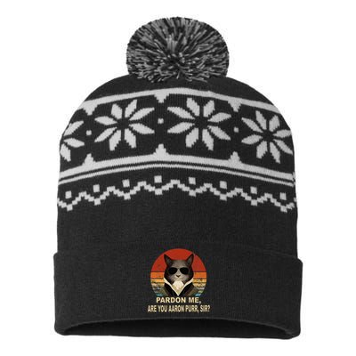 Alexander Hamilton Cat USA-Made Snowflake Beanie