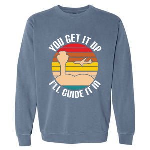 Aviation Humor Design Garment-Dyed Sweatshirt