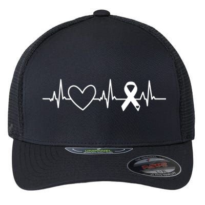 American Heart Disease Awareness Month Ribbon Go Red Heart Flexfit Unipanel Trucker Cap