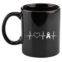 American Heart Disease Awareness Month Ribbon Go Red Heart 11oz C Handle Ceramic Mug