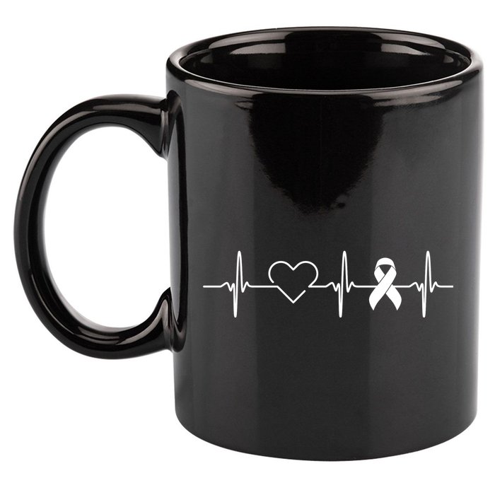American Heart Disease Awareness Month Ribbon Go Red Heart 11oz C Handle Ceramic Mug