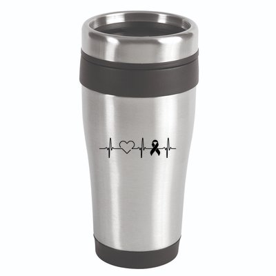 American Heart Disease Awareness Month Ribbon Go Red Heart 16oz Travel Tumbler