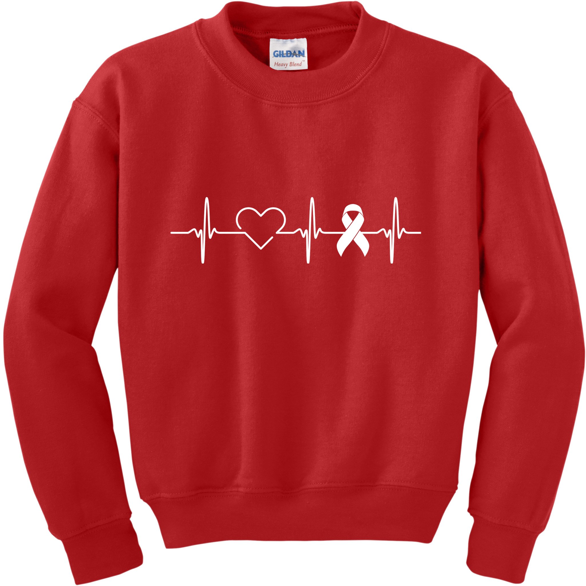 American Heart Disease Awareness Month Ribbon Go Red Heart Kids Sweatshirt