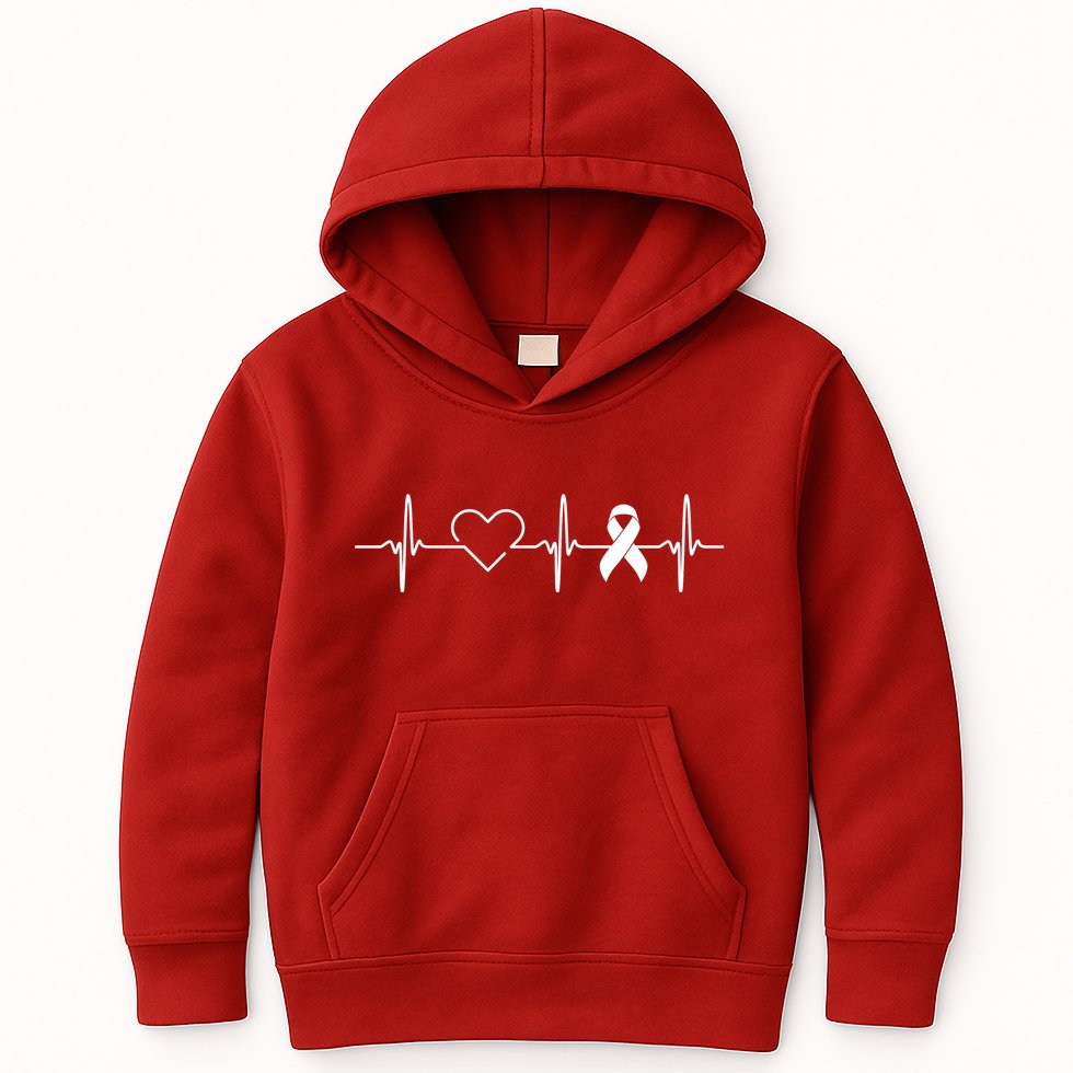 American Heart Disease Awareness Month Ribbon Go Red Heart Kids Hoodie
