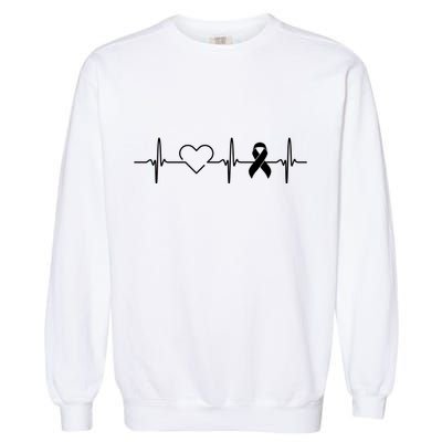 American Heart Disease Awareness Month Ribbon Go Red Heart Garment-Dyed Sweatshirt