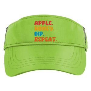 Apple Honey Dip Repeat Rosh Hashanah Jewish New Year Adult Drive Performance Visor