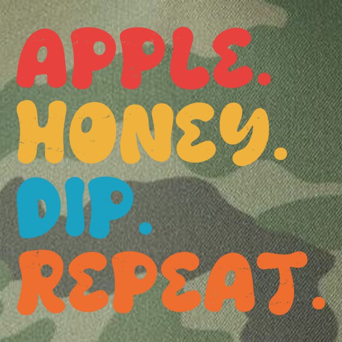 Apple Honey Dip Repeat Rosh Hashanah Jewish New Year Legacy Tie Dye Trucker Hat