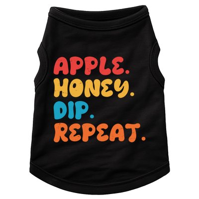 Apple Honey Dip Repeat Rosh Hashanah Jewish New Year Doggie Tank