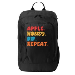 Apple Honey Dip Repeat Rosh Hashanah Jewish New Year City Backpack