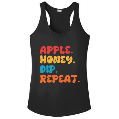 Apple Honey Dip Repeat Rosh Hashanah Jewish New Year Ladies PosiCharge Competitor Racerback Tank