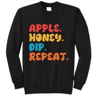 Apple Honey Dip Repeat Rosh Hashanah Jewish New Year Tall Sweatshirt