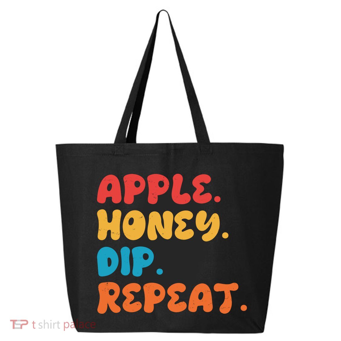 Apple Honey Dip Repeat Rosh Hashanah Jewish New Year 25L Jumbo Tote