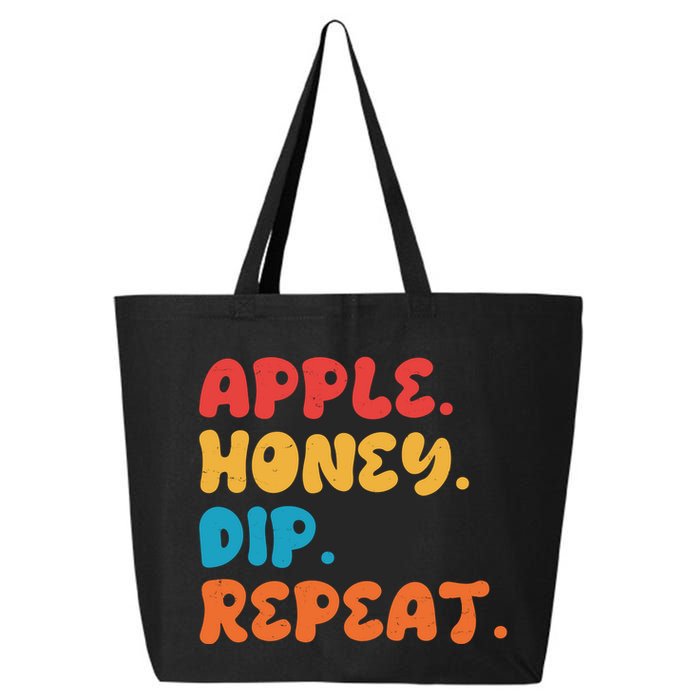 Apple Honey Dip Repeat Rosh Hashanah Jewish New Year 25L Jumbo Tote